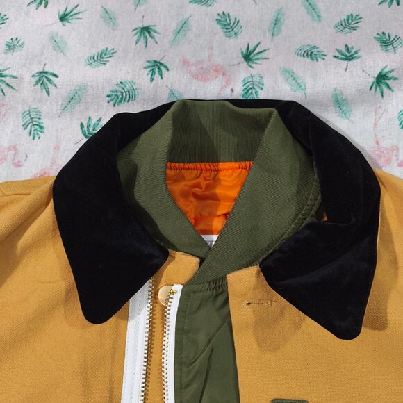 Carhartt X Sacai Khaki Faux Two-Piece Jacket - Picture 4 of 11